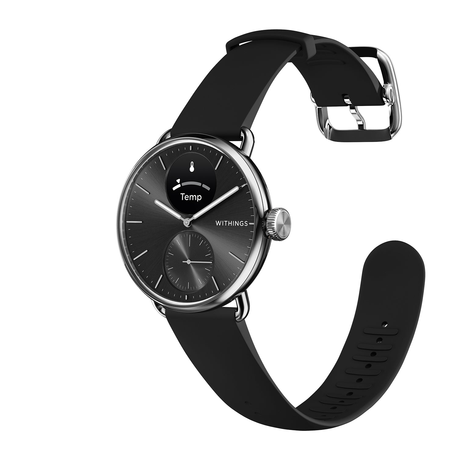 Withings - ScanWatch 2 38毫米 黑色 新一代 健康監控智能腕錶 體溫追蹤 ECG, SPO2 含氧量功能