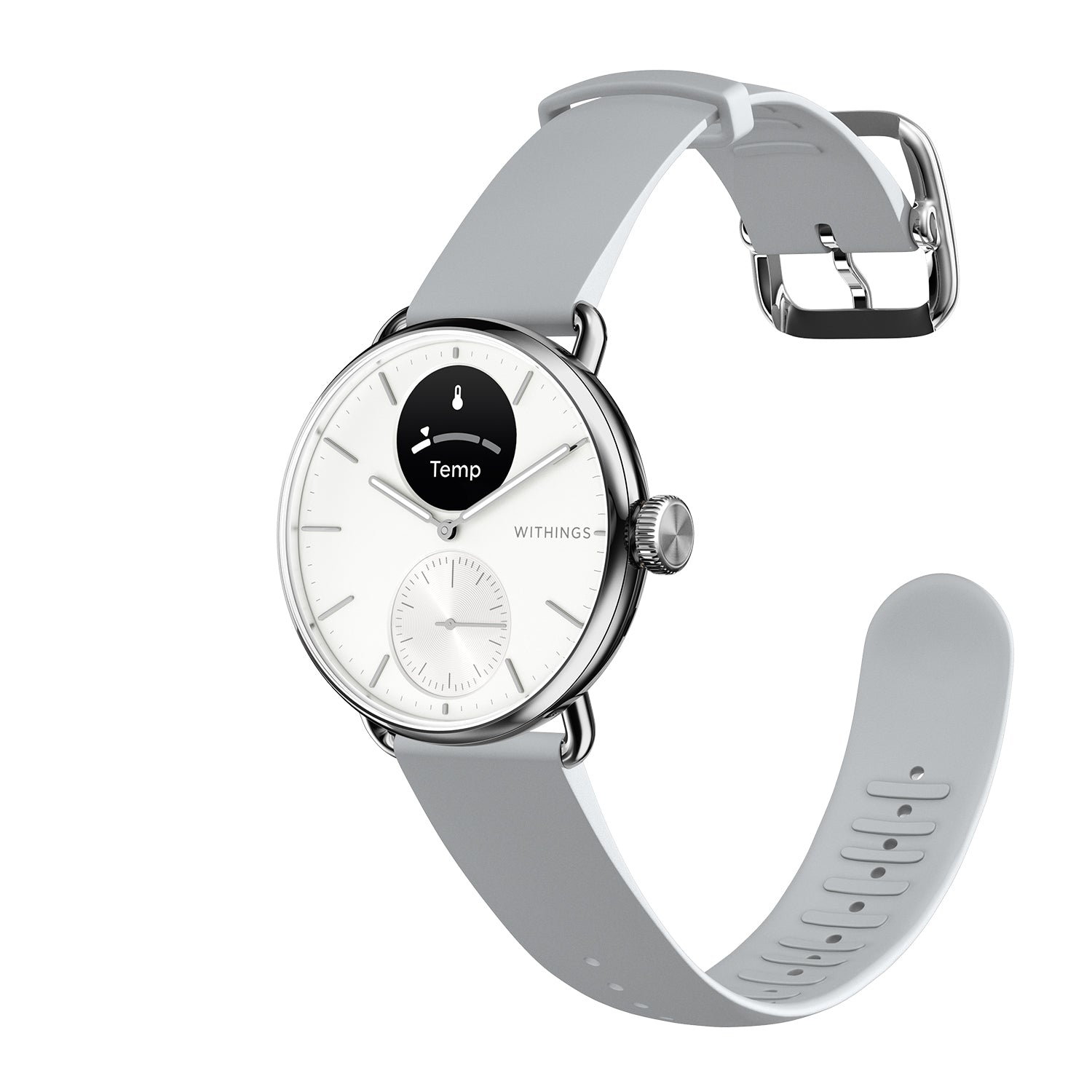 Withings - ScanWatch 2 38毫米 白色 新一代 健康監控智能腕錶 體溫追蹤 ECG, SPO2 含氧量功能