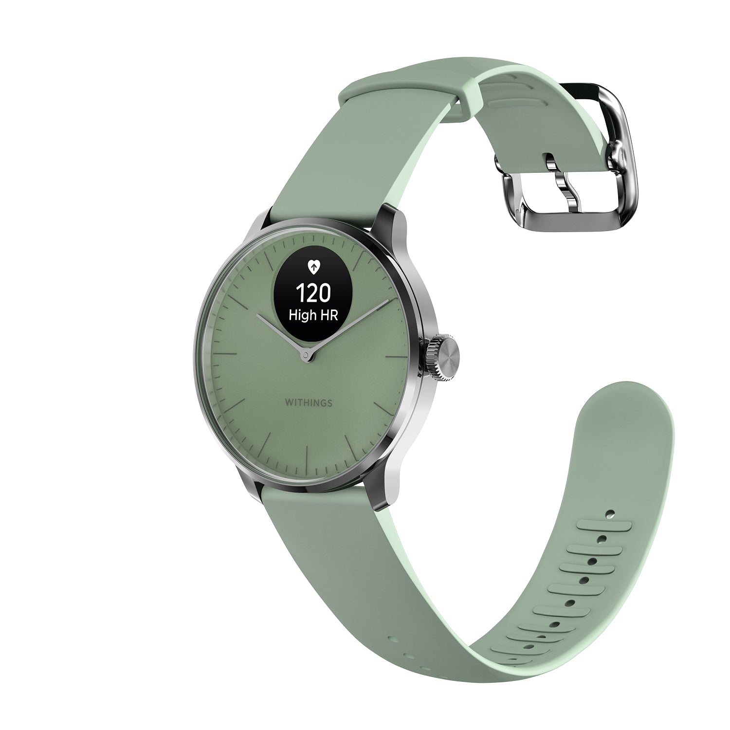 Withings - ScanWatch Light 淺綠色 全天候健康監測智慧腕錶30天使用, 睡眠, 週期檢測