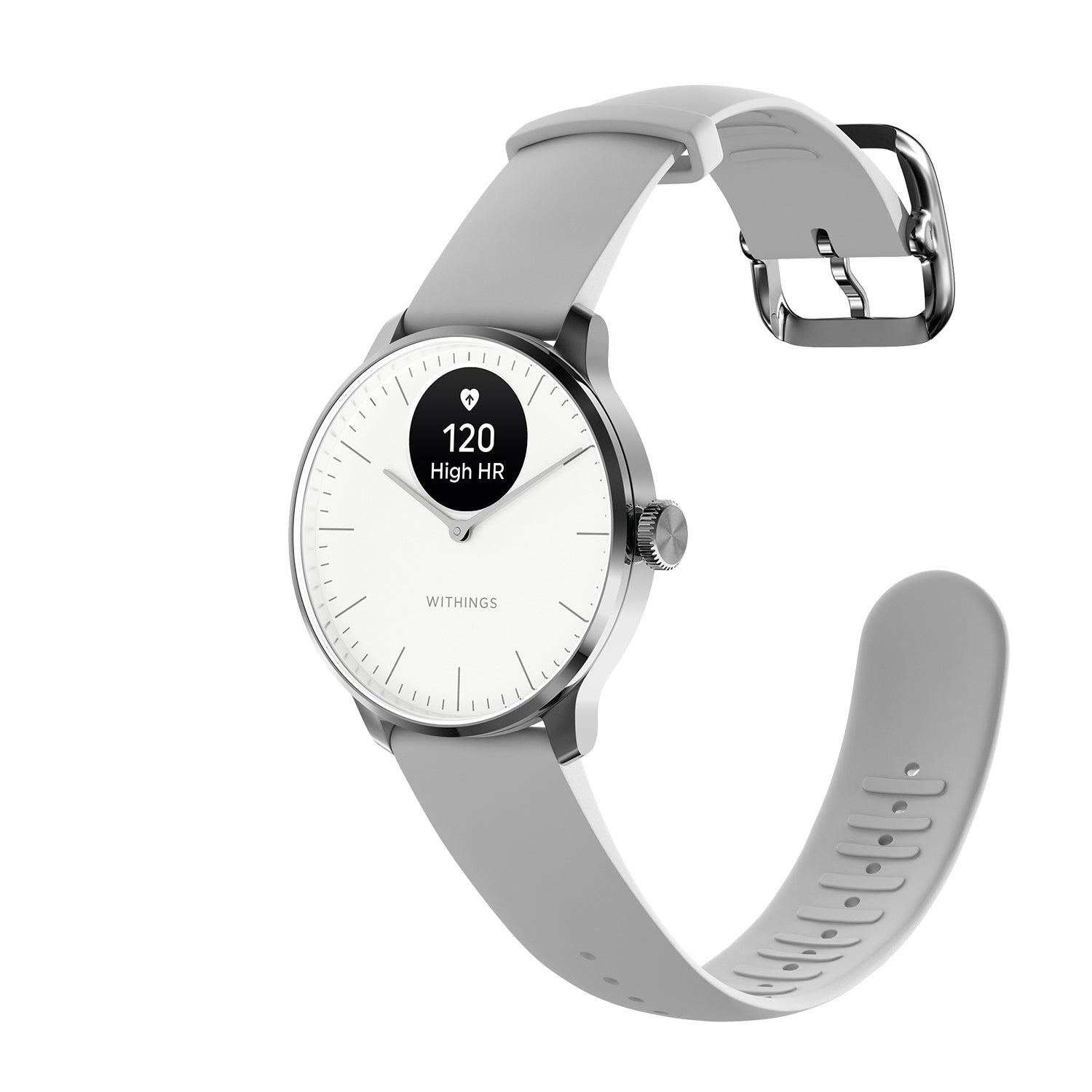 Withings - ScanWatch Light 白色 全天候健康監測智慧腕錶30天使用, 睡眠, 週期檢測