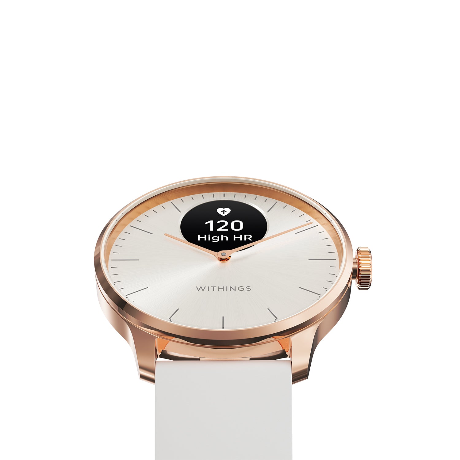 Withings - ScanWatch Light 玫瑰金白色 全天候健康監測智慧腕錶30天使用, 睡眠, 週期檢測