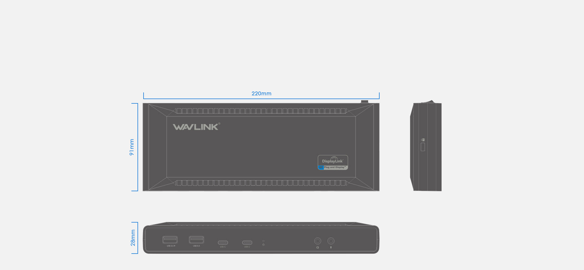 Wavlink - UG69PD2 Pro 5K / Dual 4K DisplayLink USB-C 100W PD充電 多功能擴展基座 HDMI / DisplayPort 輸出 千兆網口