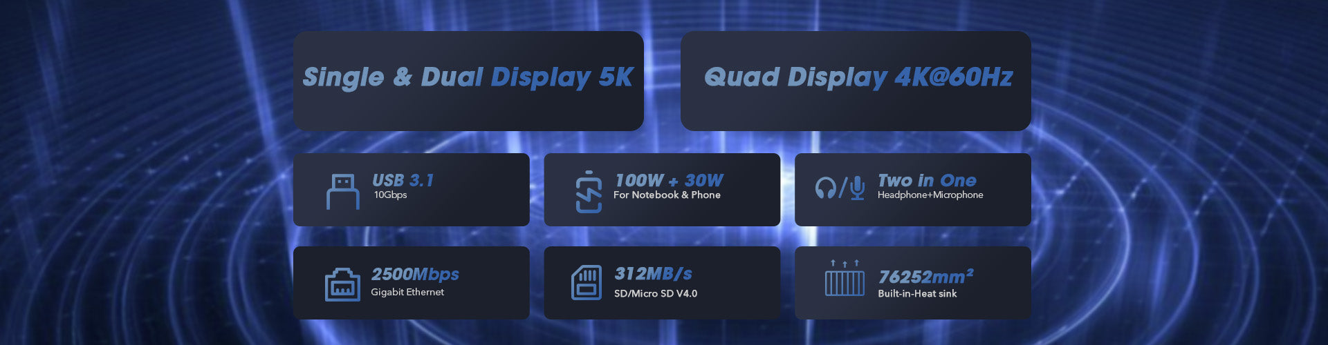 Wavlink - UG69PD8 Quad 4K 擴展器 2.5G Ethernet 超高速 高清高效