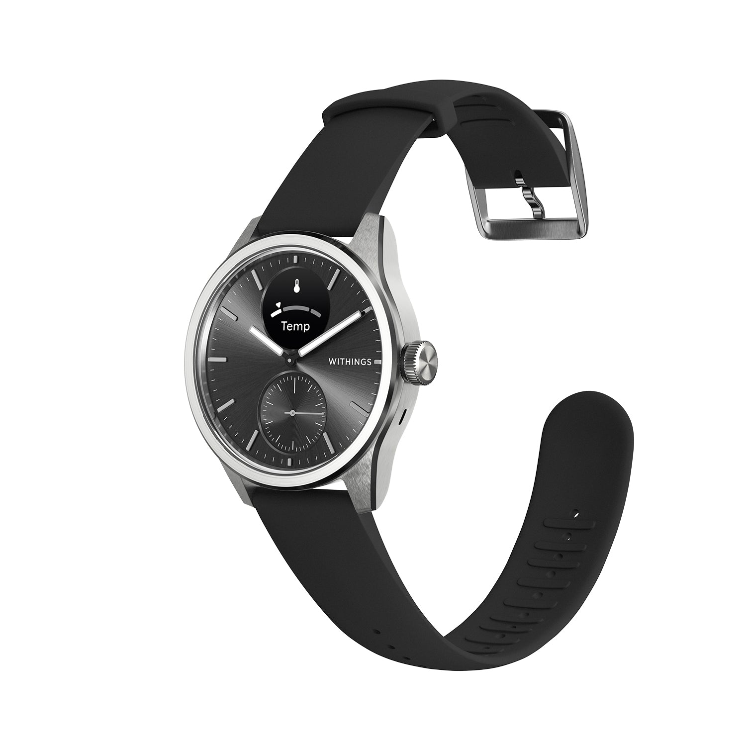 Withings - ScanWatch 2 42毫米 黑色 新一代 健康監控智能腕錶 體溫追蹤 ECG, SPO2 含氧量功能