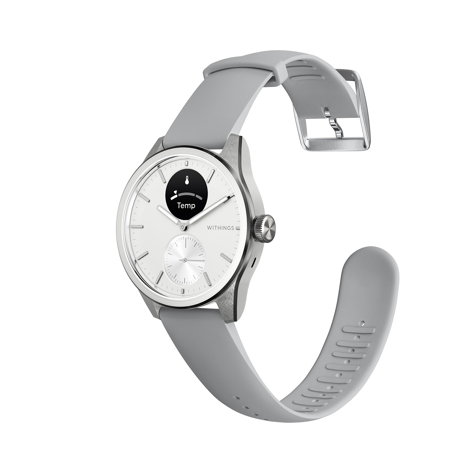 Withings - ScanWatch 2 42毫米 白色 新一代 健康監控智能腕錶 體溫追蹤 ECG, SPO2 含氧量功能