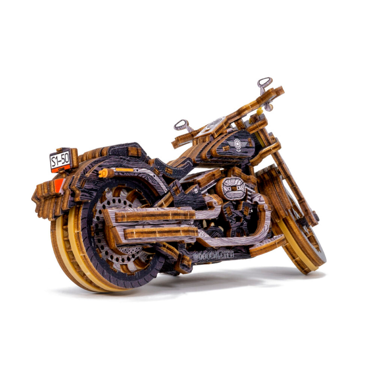 來自波蘭的禮物 WOODEN CITY 限量版 Cruiser V-Twin Limited Edition 彩色木製越野電單車