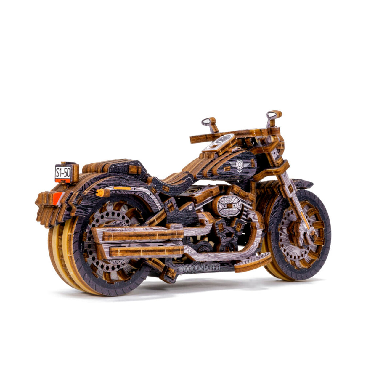 來自波蘭的禮物 WOODEN CITY 限量版 Cruiser V-Twin Limited Edition 彩色木製越野電單車