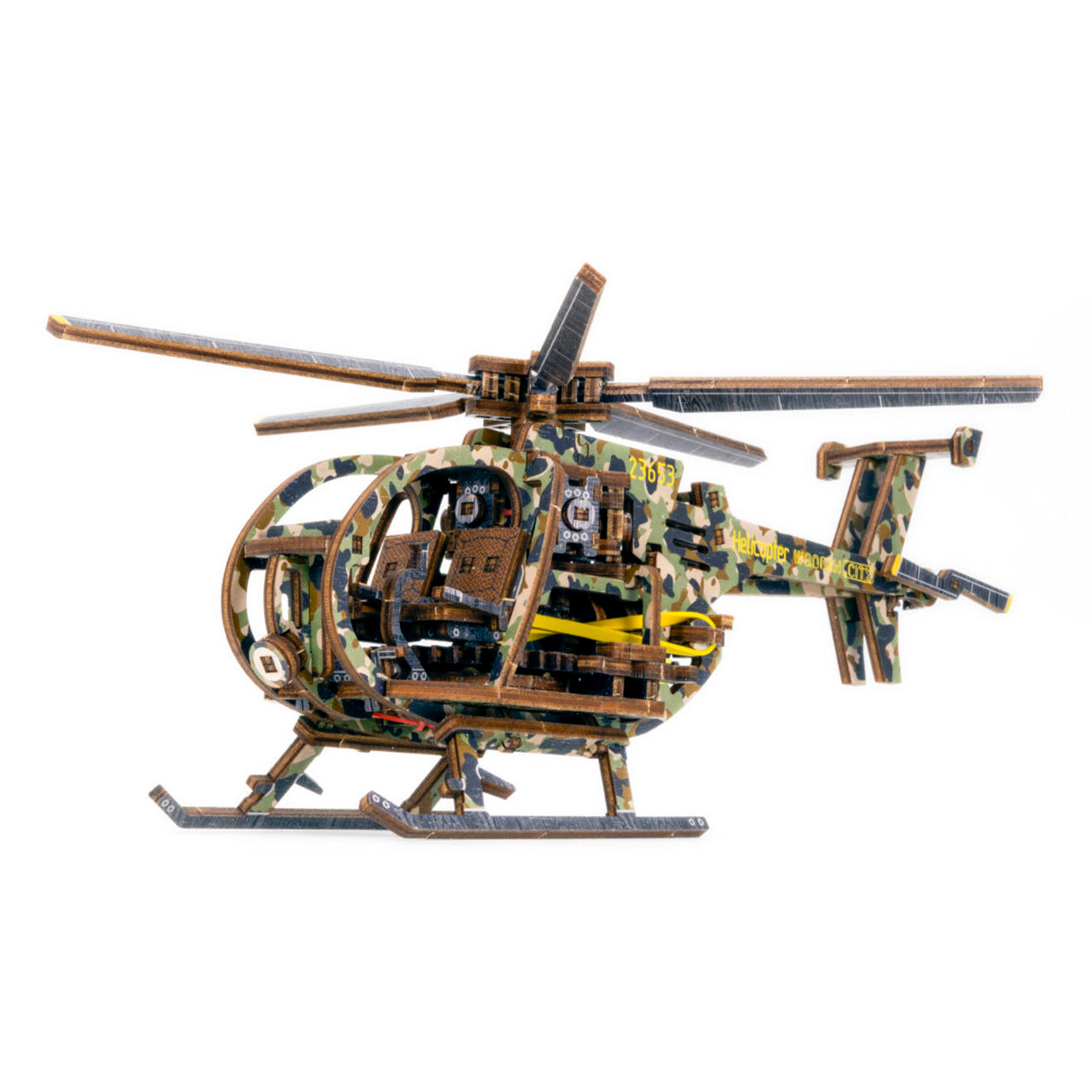 來自波蘭的禮物 WOODEN CITY 限量版 Helicopter Limited 彩色木製直升機