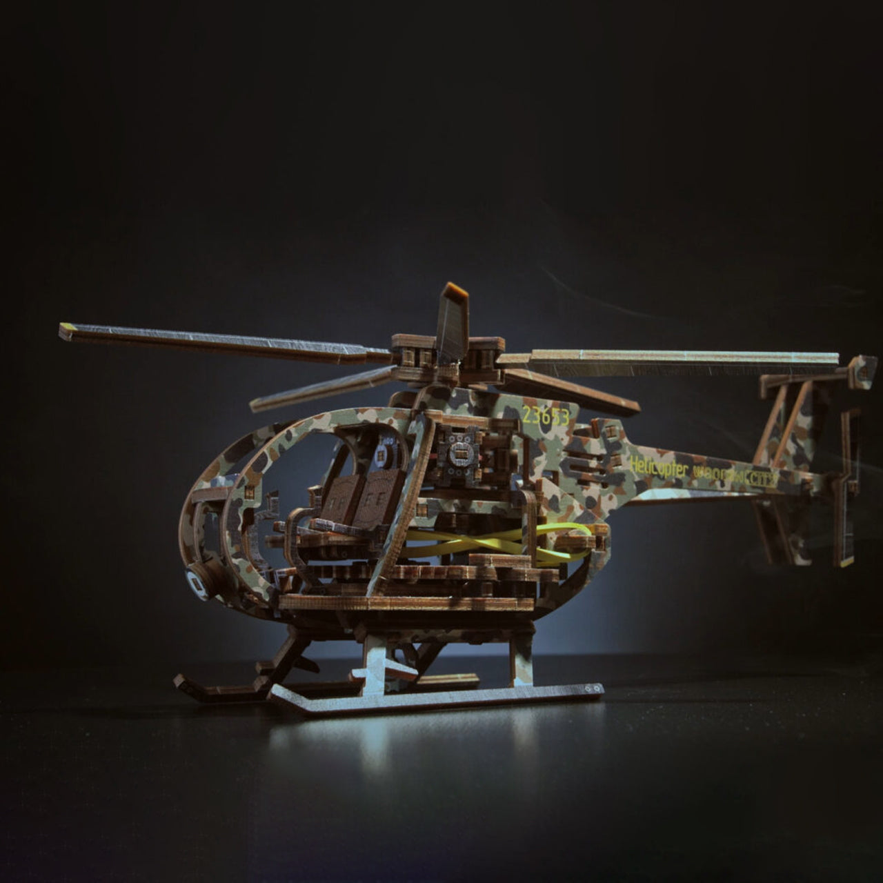 來自波蘭的禮物 WOODEN CITY 限量版 Helicopter Limited 彩色木製直升機