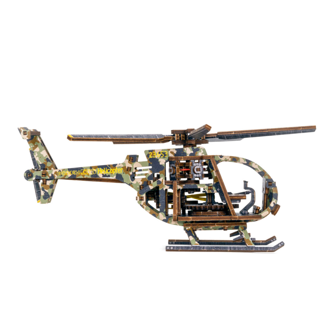 來自波蘭的禮物 WOODEN CITY 限量版 Helicopter Limited 彩色木製直升機