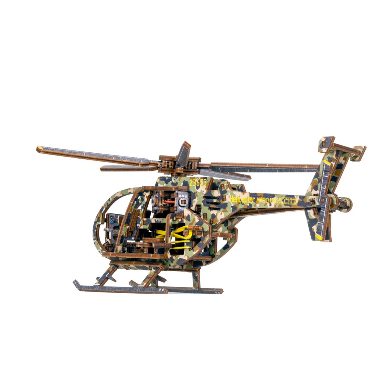 來自波蘭的禮物 WOODEN CITY 限量版 Helicopter Limited 彩色木製直升機