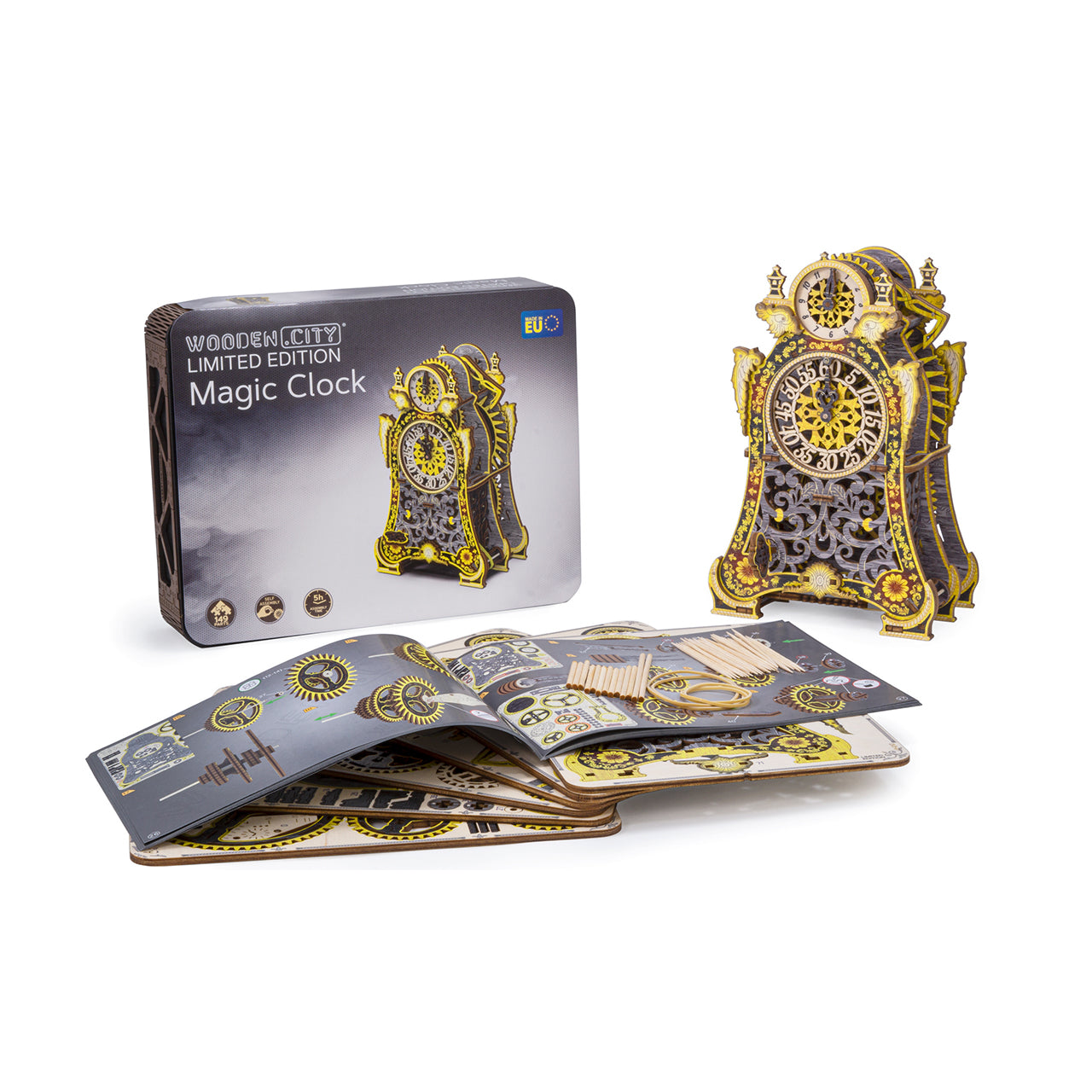 來自波蘭的禮物 WOODEN CITY 限量版 Magic Clock Limited Edition 彩色木製魔術時鐘