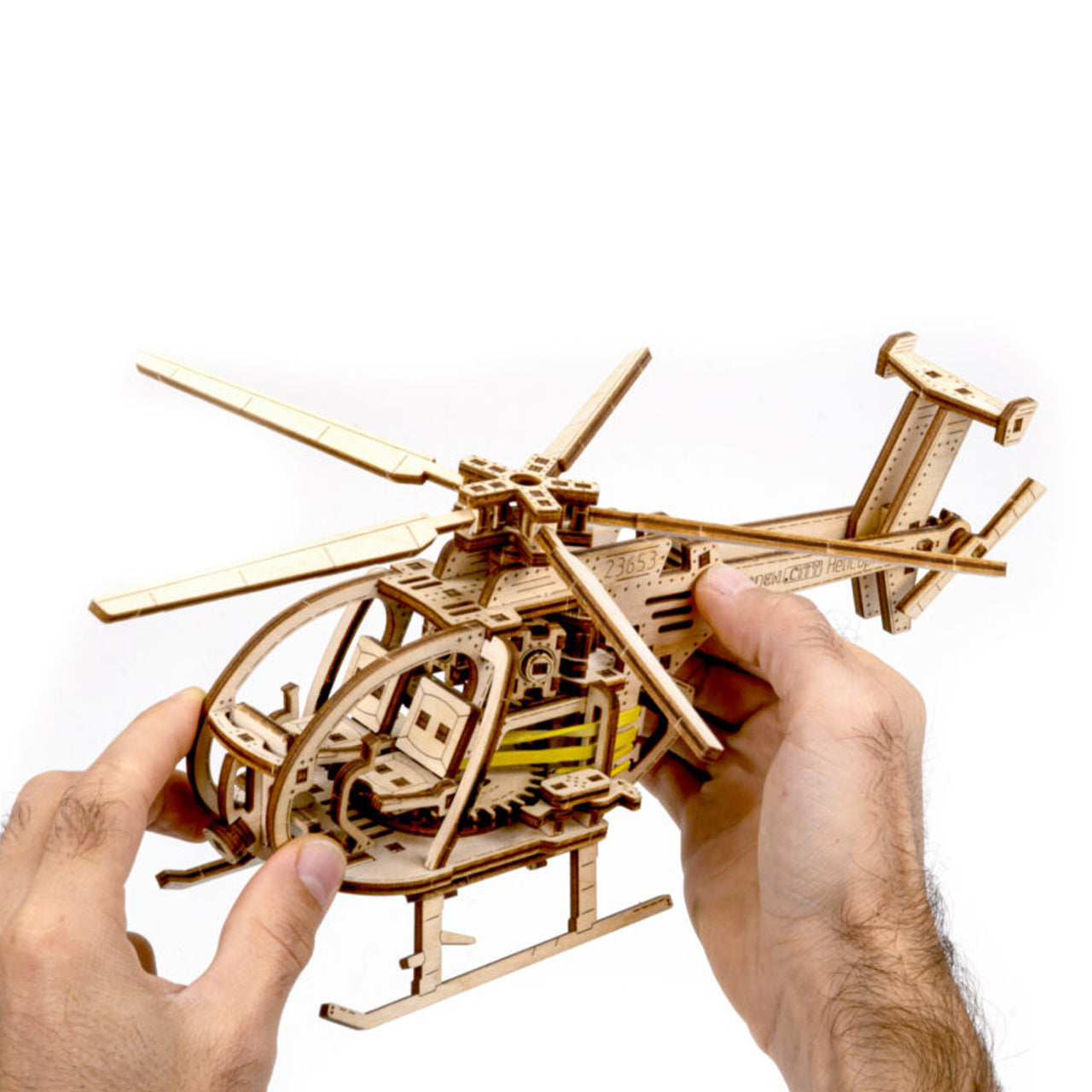 來自波蘭的禮物 WOODEN CITY Helicopter 直升機